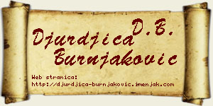 Đurđica Burnjaković vizit kartica